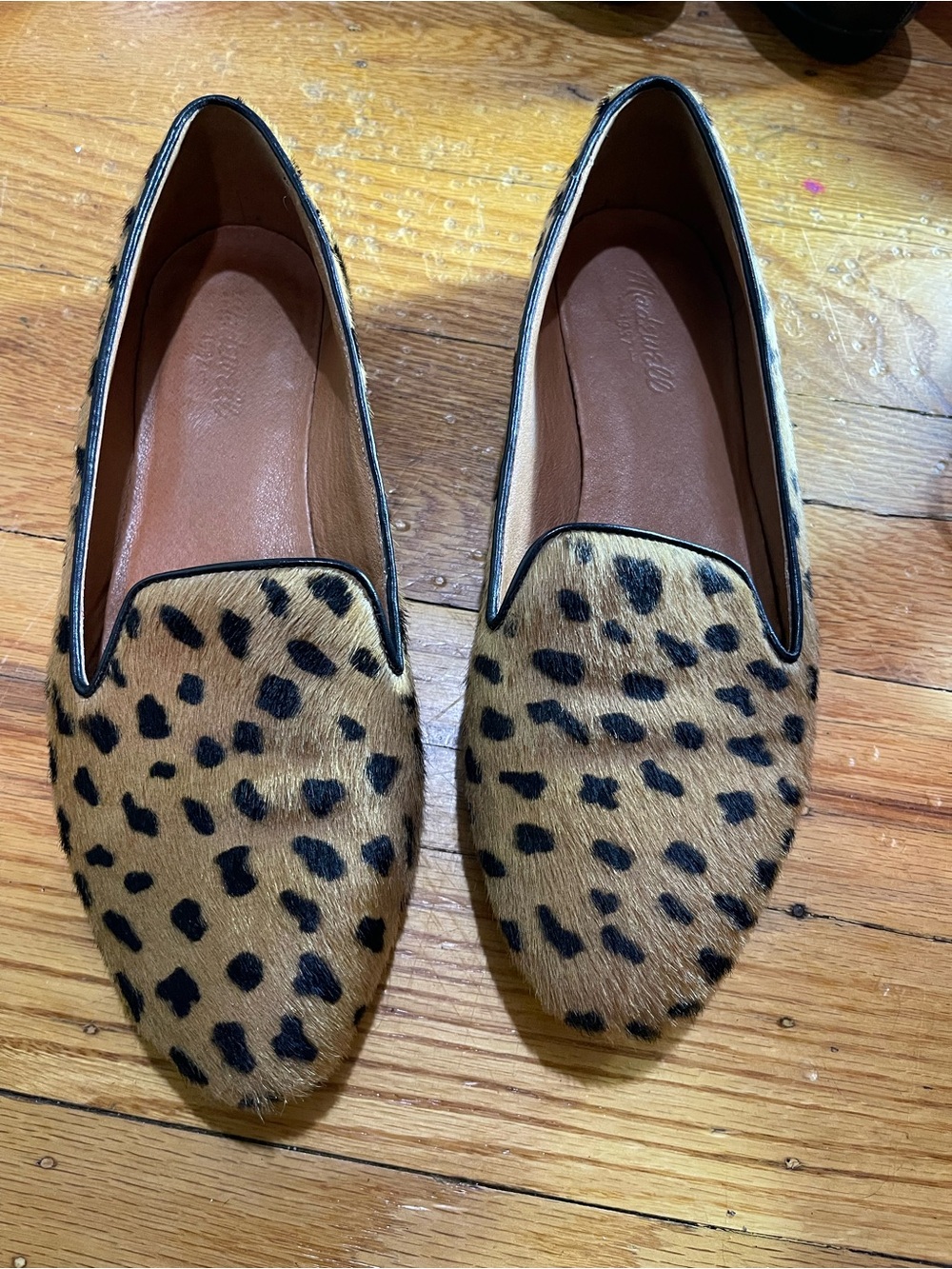 Madewell Leopard Print Slip-On Loafer Flats - Brown/Black